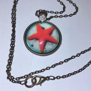 Starfish Glass Pendant